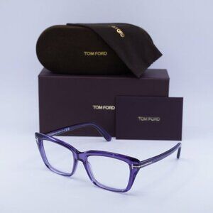 Tom Ford FT5894-B 081 Square Eyeglasses 56mm - Violet
